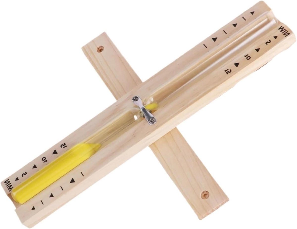 Zandloper Set - Houten Timer - Tijd Management - Explosieveilig Glas - 2 Stuks - Geel