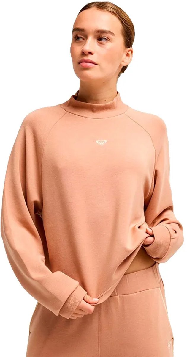 Roxy Rise&vibes Whine Sweatshirt XS Vrouw Cafe Au Lait