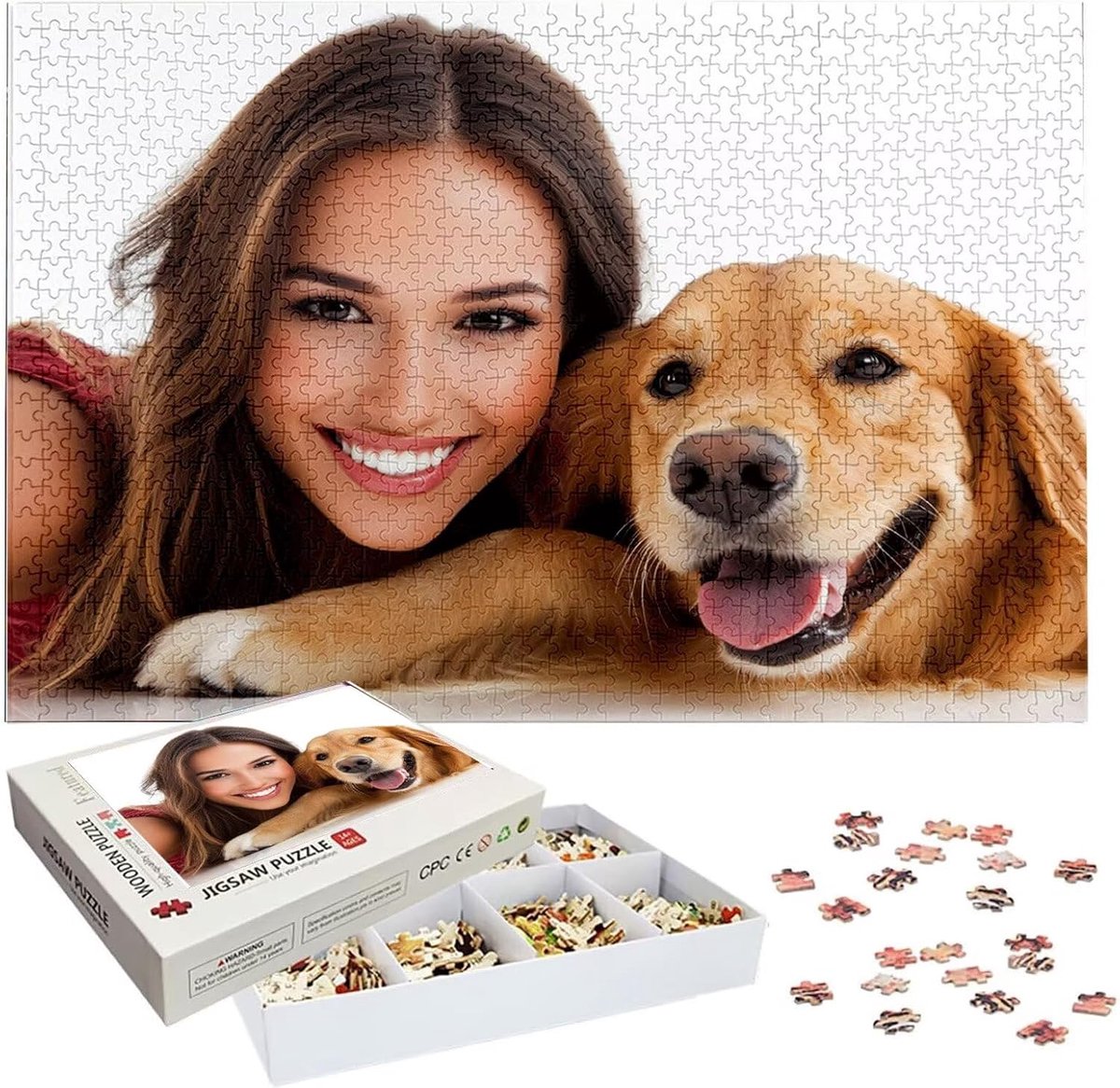 Gepersonaliseerde Puzzel - Foto Puzzel - Herinneringen Bewaren - Uniek Cadeau - 75x50cm 1314 Stukjes - Multicolor