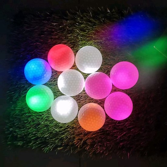 Allecto - Golfballen met LED-licht - Nachtpraktijk Golf Training - Zacht Schuim - Ideaal voor Binnen en Buiten - Golfaccessoires - Verlichtende Gol.. van Merkloos — afbeelding 2
