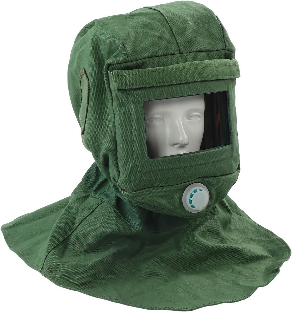 Zandstraal Kap - Stofmasker - Bescherming Werk - Helder Glas - 32 x 25 x 12 cm - Groen