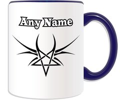 Gepersonaliseerde Mok - Unieke Cadeau - Koffie Drinken - Zelf Ontwerp - Standaard Formaat - Blauw