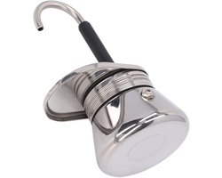 Mokka Pot - Koffiezetapparaat - Outdoor Kamperen - Roestvrij Staal - 17D x 11B x 8H cm - Zilver