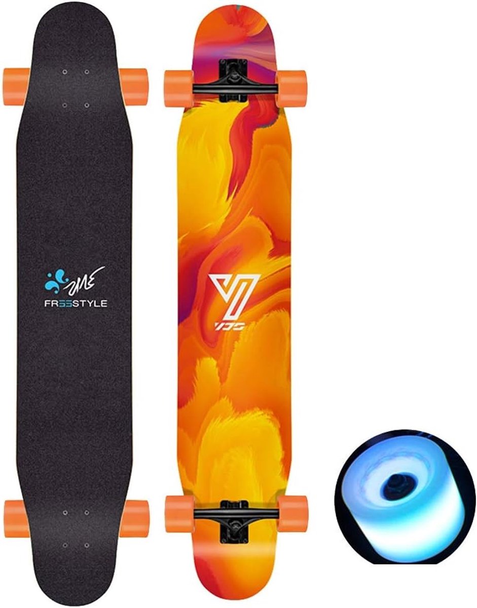 Longboard Skateboard Dance Board Scooter Straat Cruisen Northeast Maple Deck 117 x 25 cm