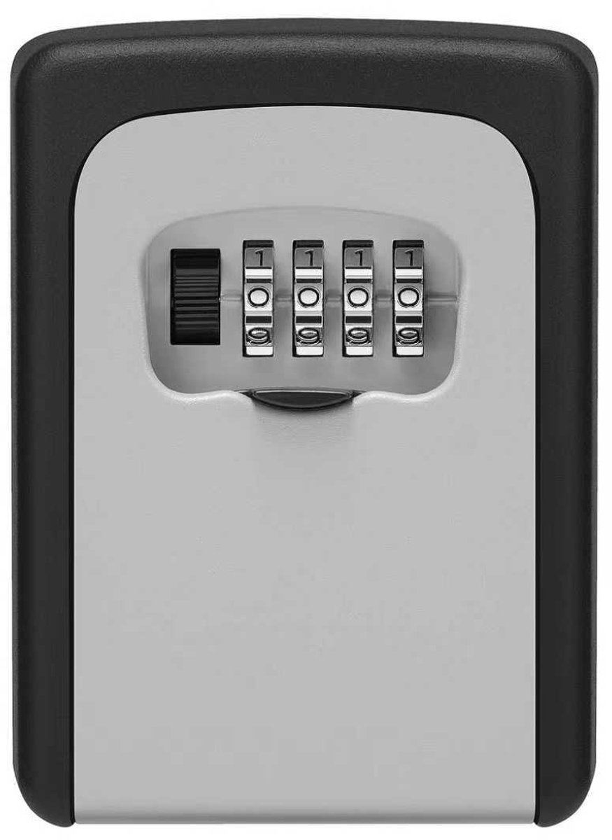 SecuFirst LBX101G Sleutelkluis met code voor binnen en buiten gebruik – Sleutelkastje met cijferslot – Geschikt voor wandmontage – 100% Metaal – Grijs – Waterdicht en Roestvrij - Sleutelkluisje Thuiszorg Airbnb B&B – 12,1x9x4 cm