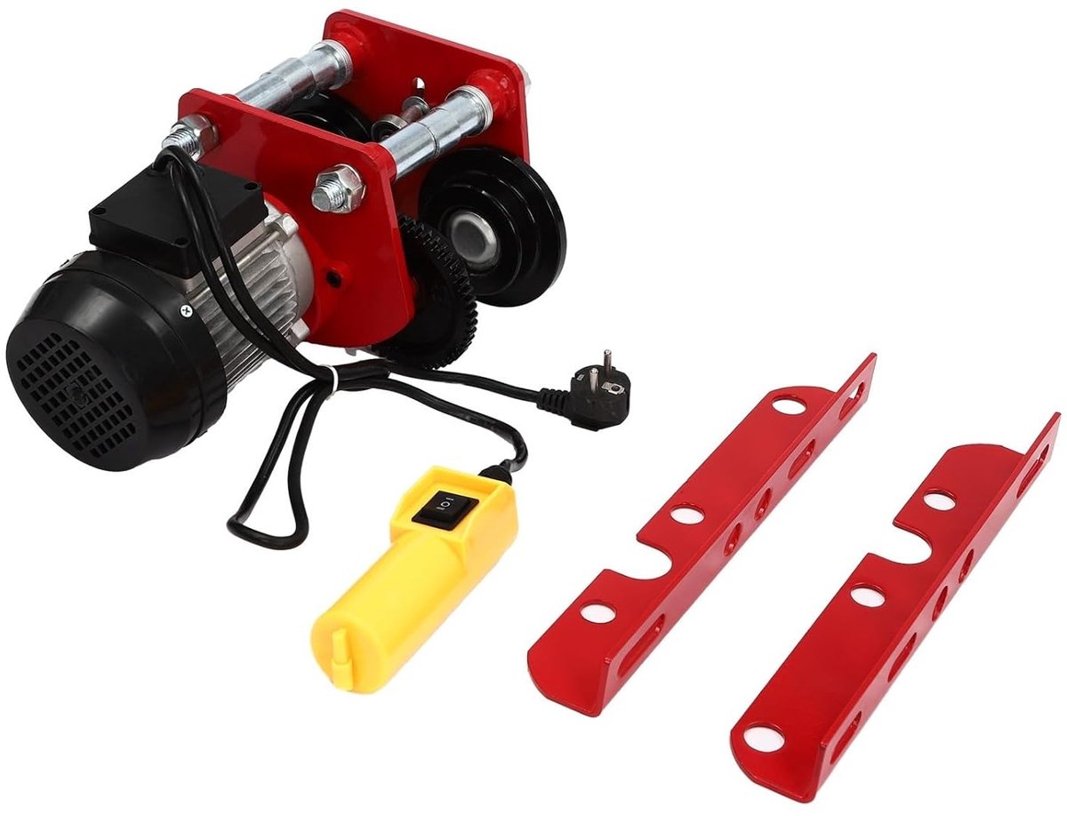Elektrische Takel - Mini Kraan - Zware Lasten Verplaatsen - Handmatige Trolley - 1 Ton Capaciteit - Zilver