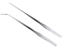 Lange Pincet - Aquarium Tang - Voeren Reptielen - Ergonomische Steel - 27 cm - Zilver