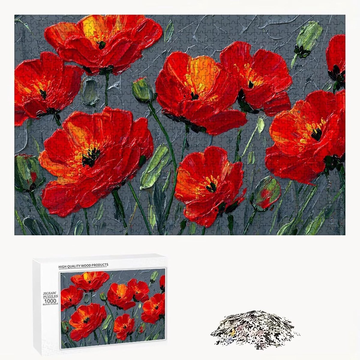Puzzel 5000 stukjes - Houten puzzel - Ontspannende hobby - Lindehout materiaal - 181x105 cm - Rood
