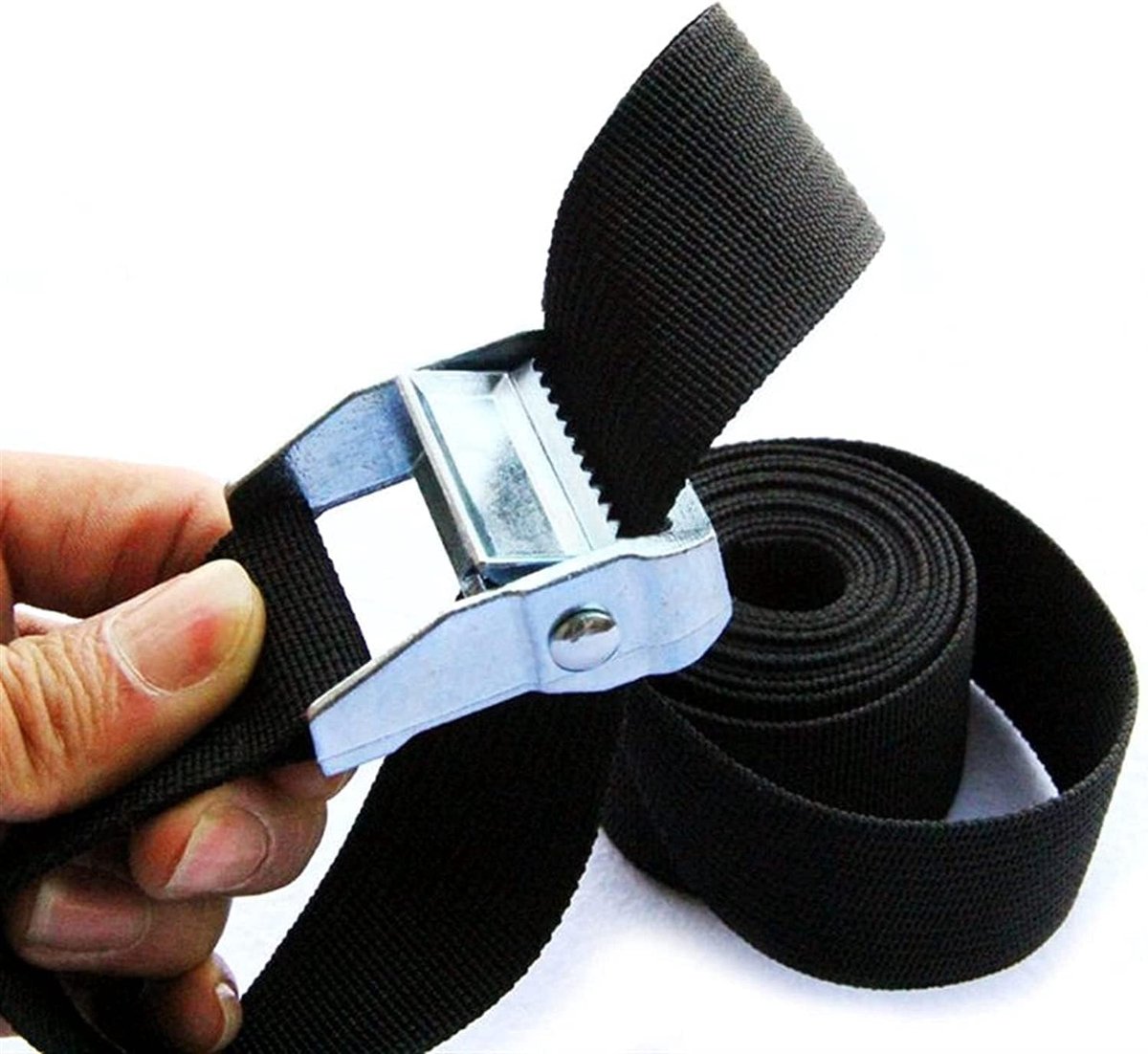 Vastsjorbanden - Spanbanden - Lading Zekeren - Metalen Gesp - 1 Meter - Blauw