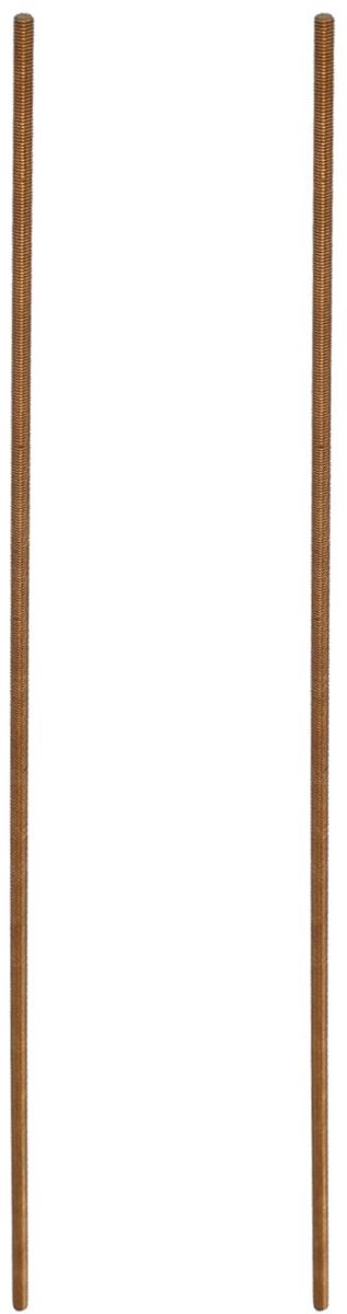 Cosensi- Staafbouten M3 x 250 mm - Volledige Schroefdraad - Messing - Voor Klemmen/U-bouten - 2 Stuks - Gouden Tint - Schroefdraadstangen