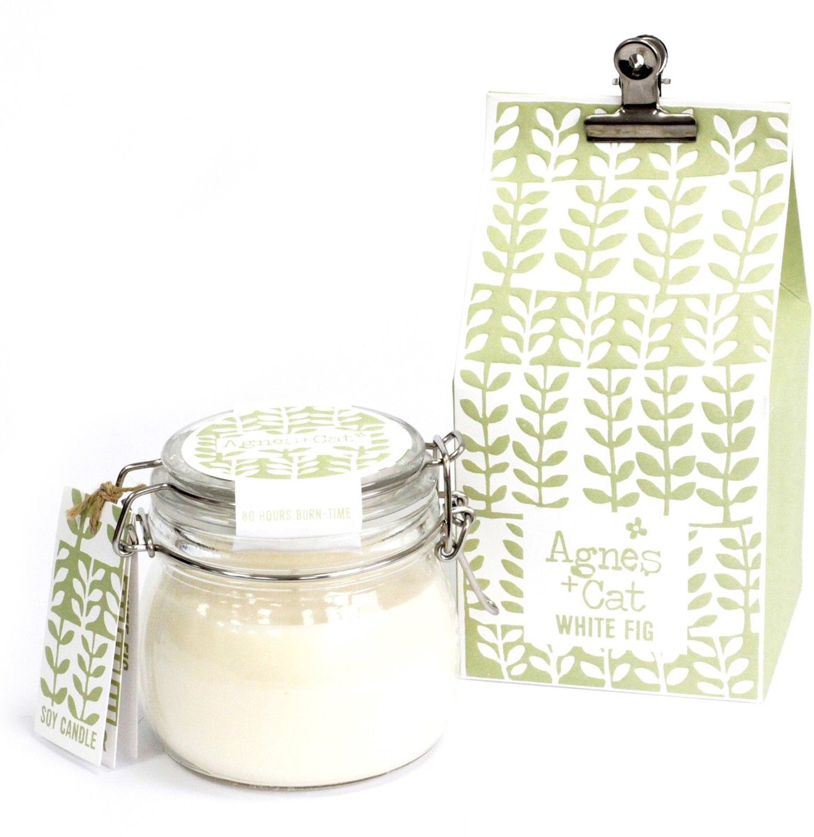 2 x Kilner Jar Kaars - Witte Vijg