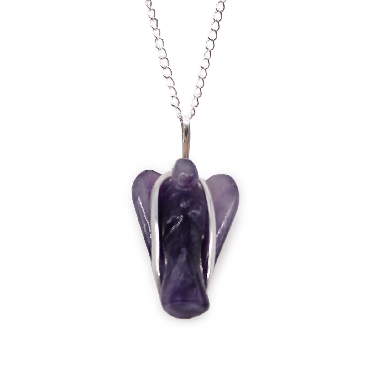 Ancient Wisdom Edelsteen beschermengel hanger - Amethist multicolor