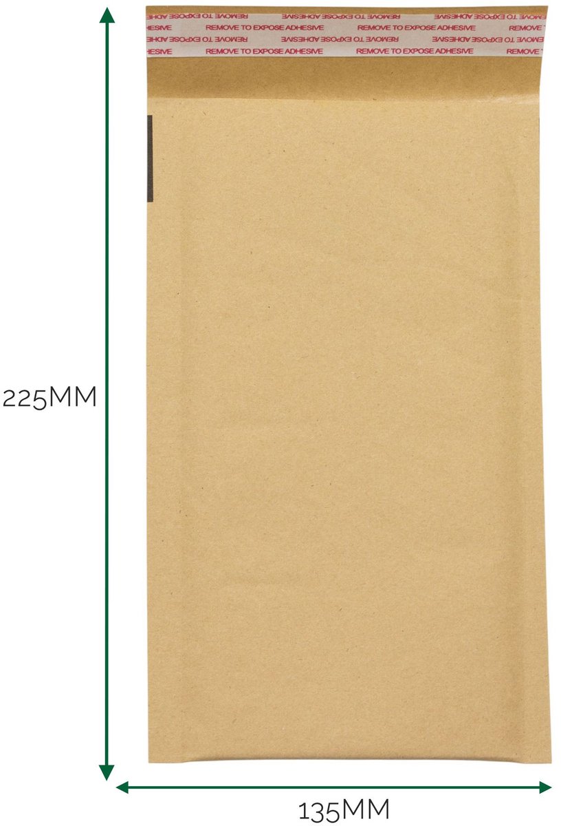 Kraft Padded Bubble Envelope (135x225+40mm)