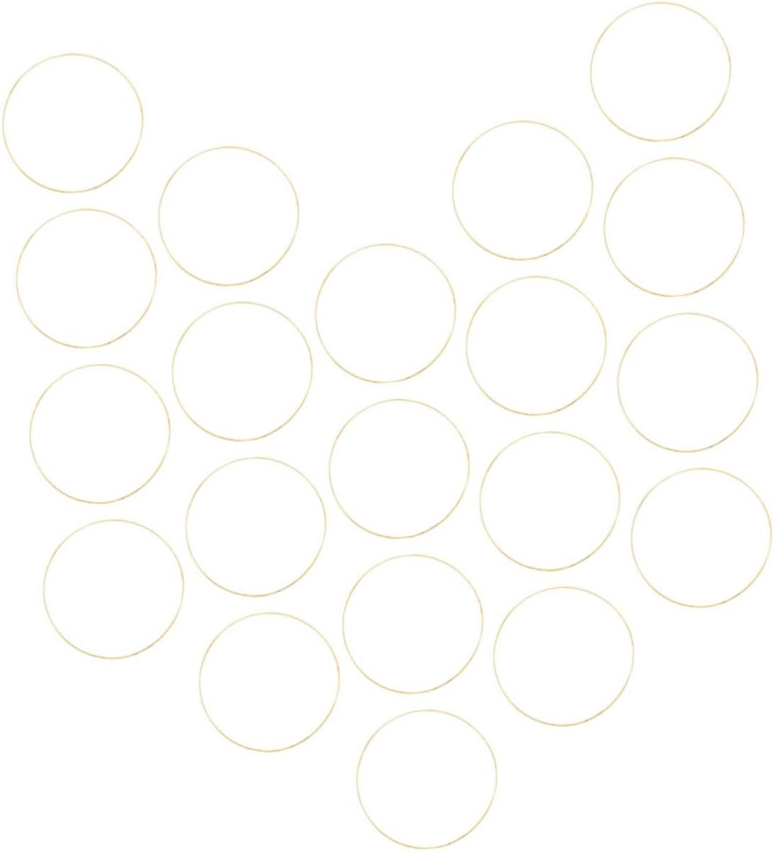 Dromenvanger Kransringen - Knutselringen Metaal - Handwerk Decoratie - Stevig Gelast - 10 Stuks - Goud