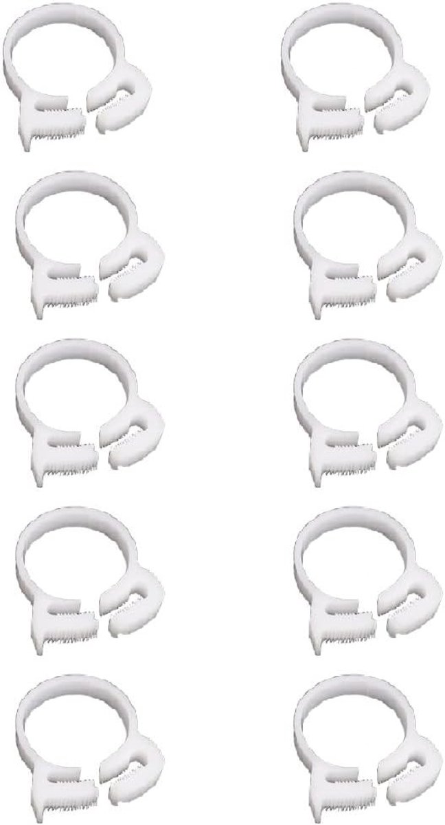 Set van 10 Verstelbare Slangklemmen met Dubbele Snap Handgreep, Robuuste en Betrouwbare Slangklemmen voor Aansluiting, Bevestiging en Afsluiting van Slangen (9.1-10.2mm)