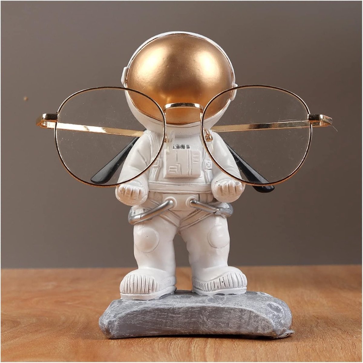 Brillenstandaard - Opslag Ornament - Decoratief Rek - Handgesneden Figuur - 7x17 cm - Meerkleurig