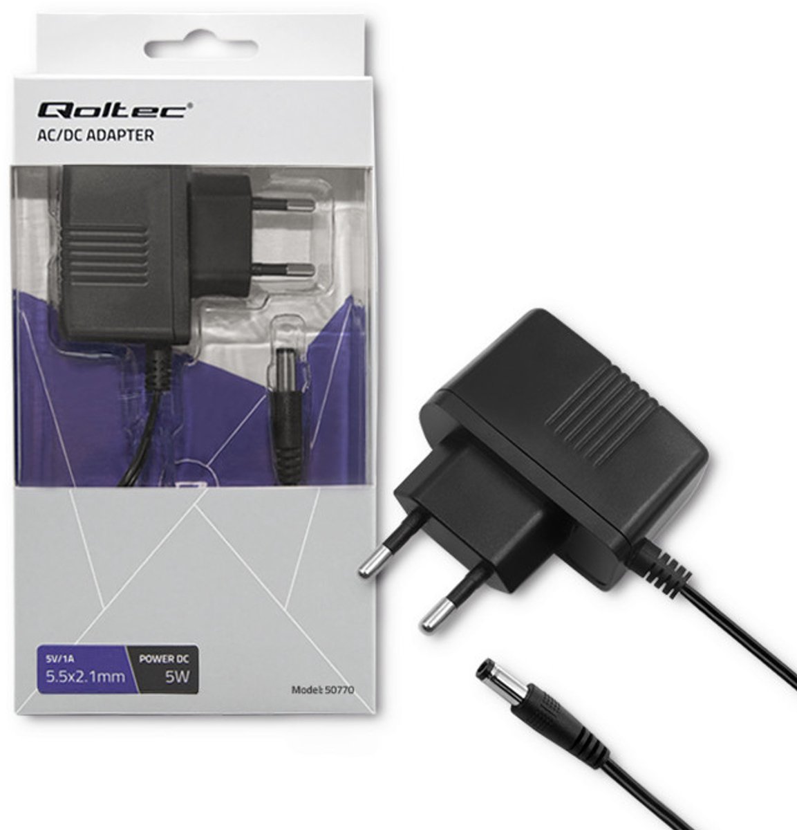 Qoltec - Serie - Plug-in Adapter - 5W - 5V - 1A