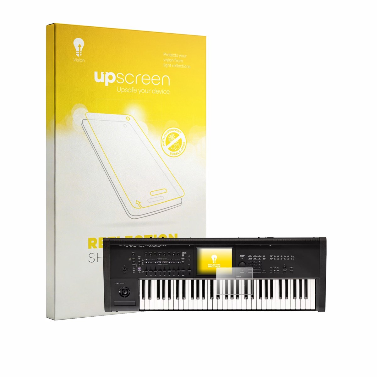 upscreen - Screenprotector voor KORG Kronos 3 (2025) 61 - Folie Beschermfolie anti glare matte