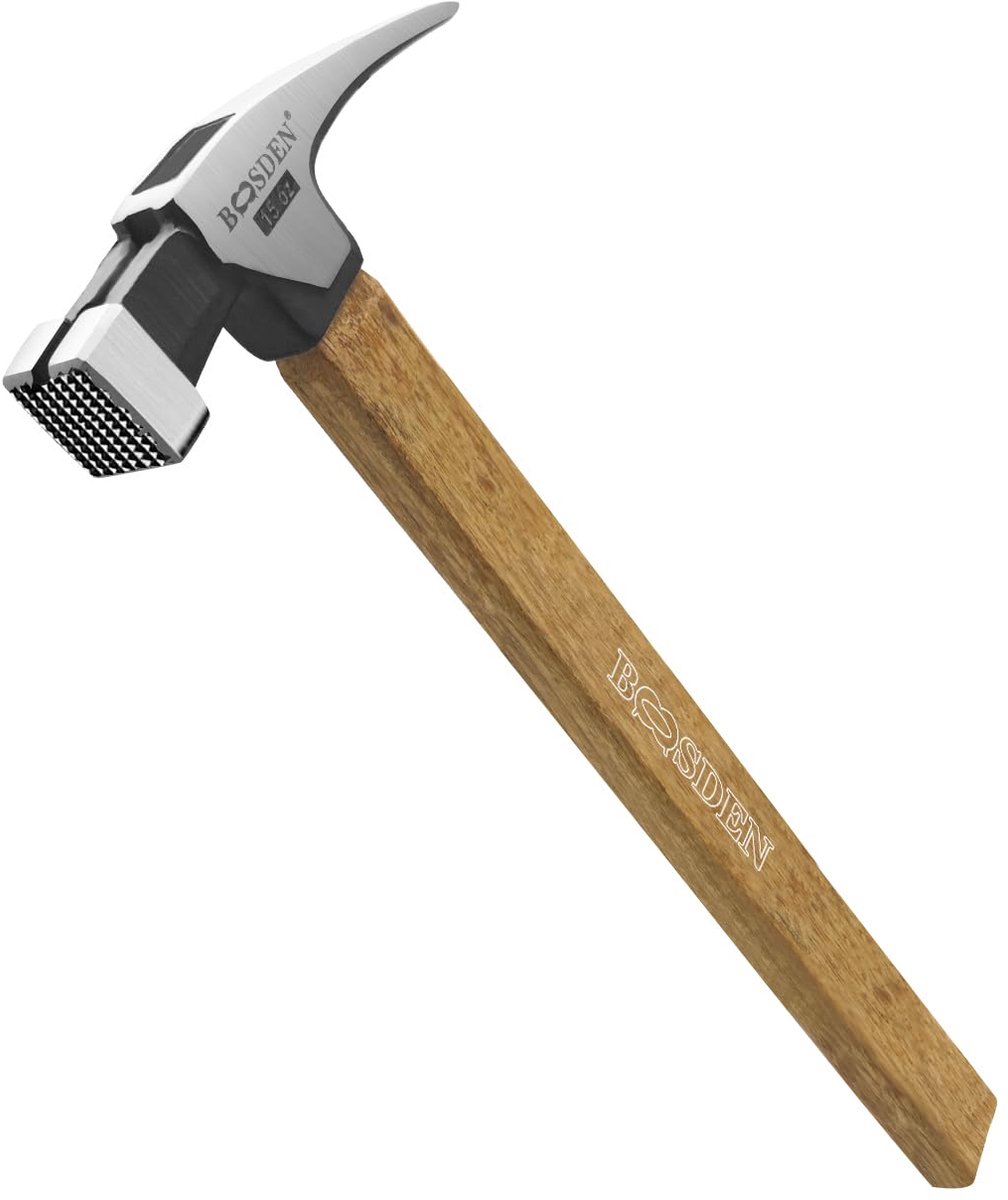 SnelShoppen - Klauwhamer 15 oz, Timmermanshamer met Stalen Kop, Bamboe Handvat, Voor Houtbewerking, Klussen, Verbouwen en Timmerwerkzaamheden