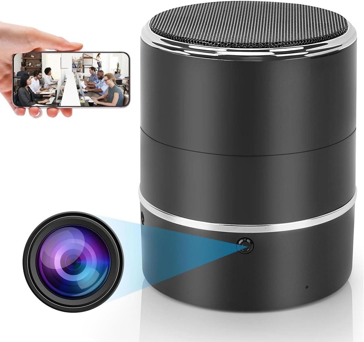 Verborgen Camera - Draadloze Luidspreker - Huis Beveiligen - 240 Graden Zicht - 1080P HD - Zwart