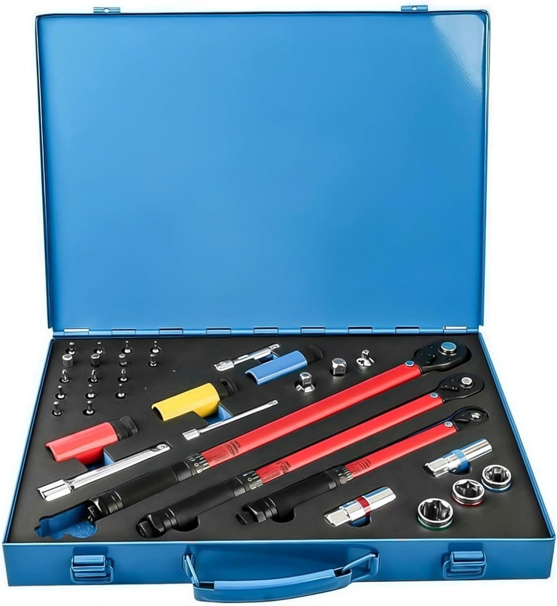 Momentsleutel Set - Aanhaalkoppel Sleutel - Nauwkeurig Aandraaien - 3 Maten 2-230 Nm - 33 Delig - Rood