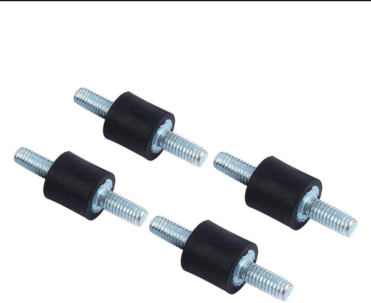 Rubberen trillingdempers met schroefdraad - 4 stuks M4, 10 x 10 mm, hoge scheursterkte en isolatie voor optimale prestaties