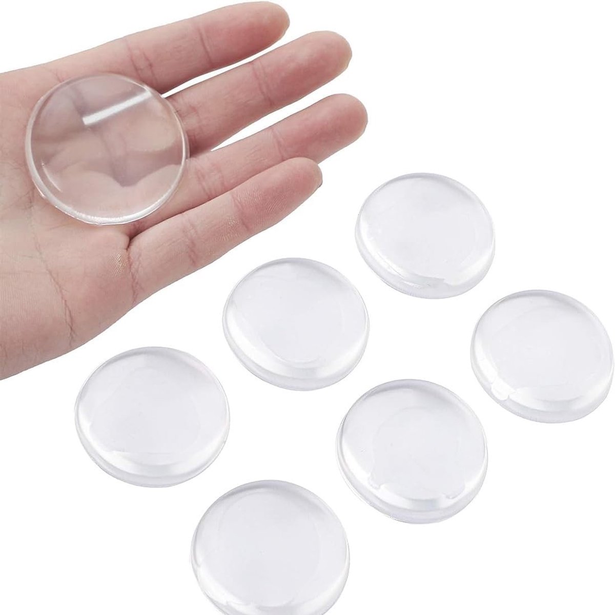 Set van 8 Rubberen Wandbeschermers voor Deurklinken, Geluidsdempende Wandbescherming, Zelfklevende Deurbuffers (5 cm) voor Veiligheid en Bescherming