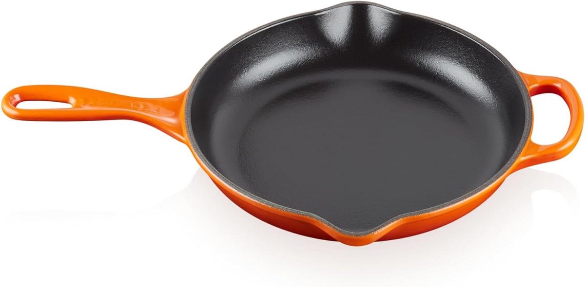 Gietijzeren Braadpan - Koekenpan - Langzaam Garen - Gelijkmatige Warmte - 23 cm - Vulkanisch Rood