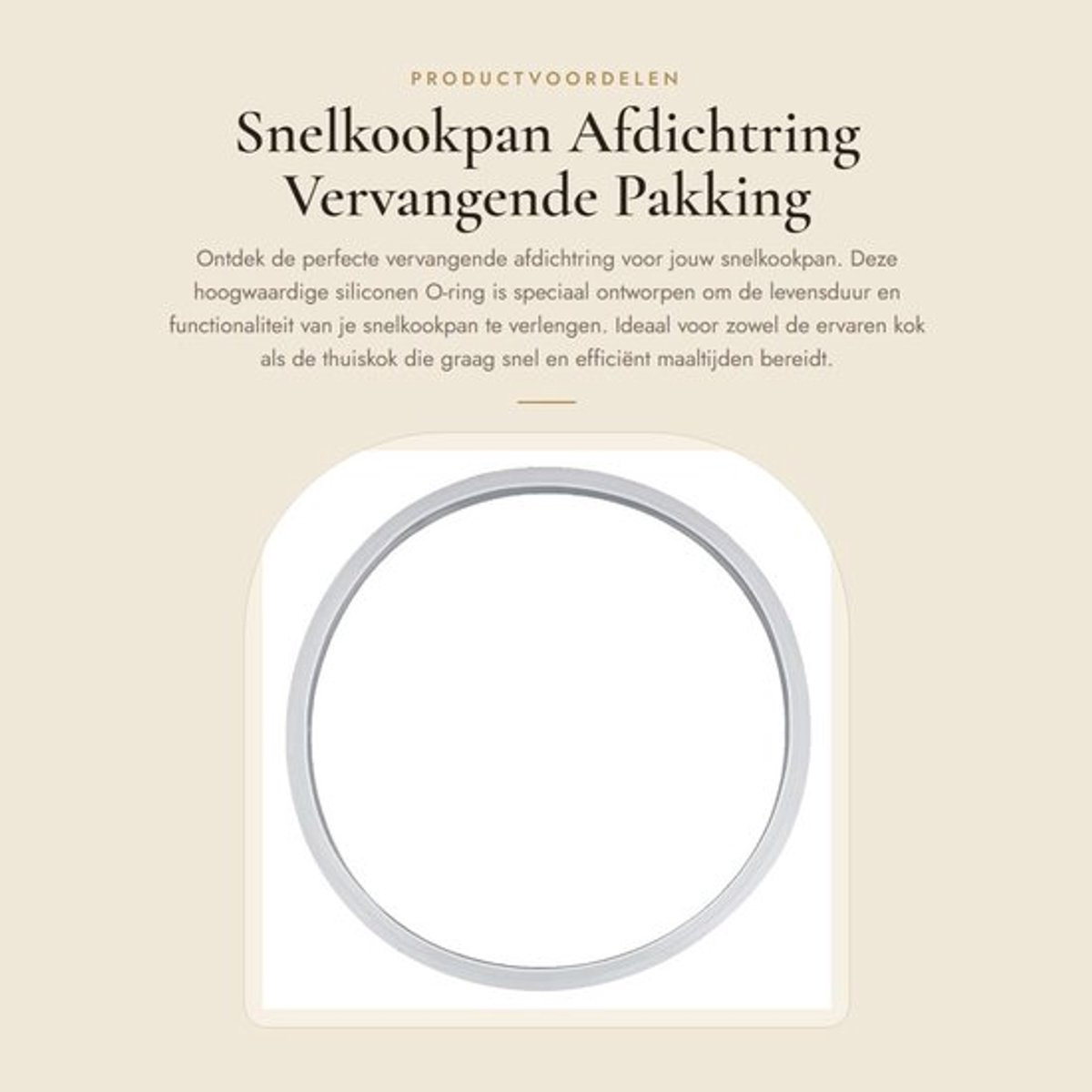 Afdichtring Vervangend Accessoire - Silicagel van Voedingskwaliteit - Duurzaam - Sterk - Gemakkelijk te Reinigen - 20cm - Drukafsluitring