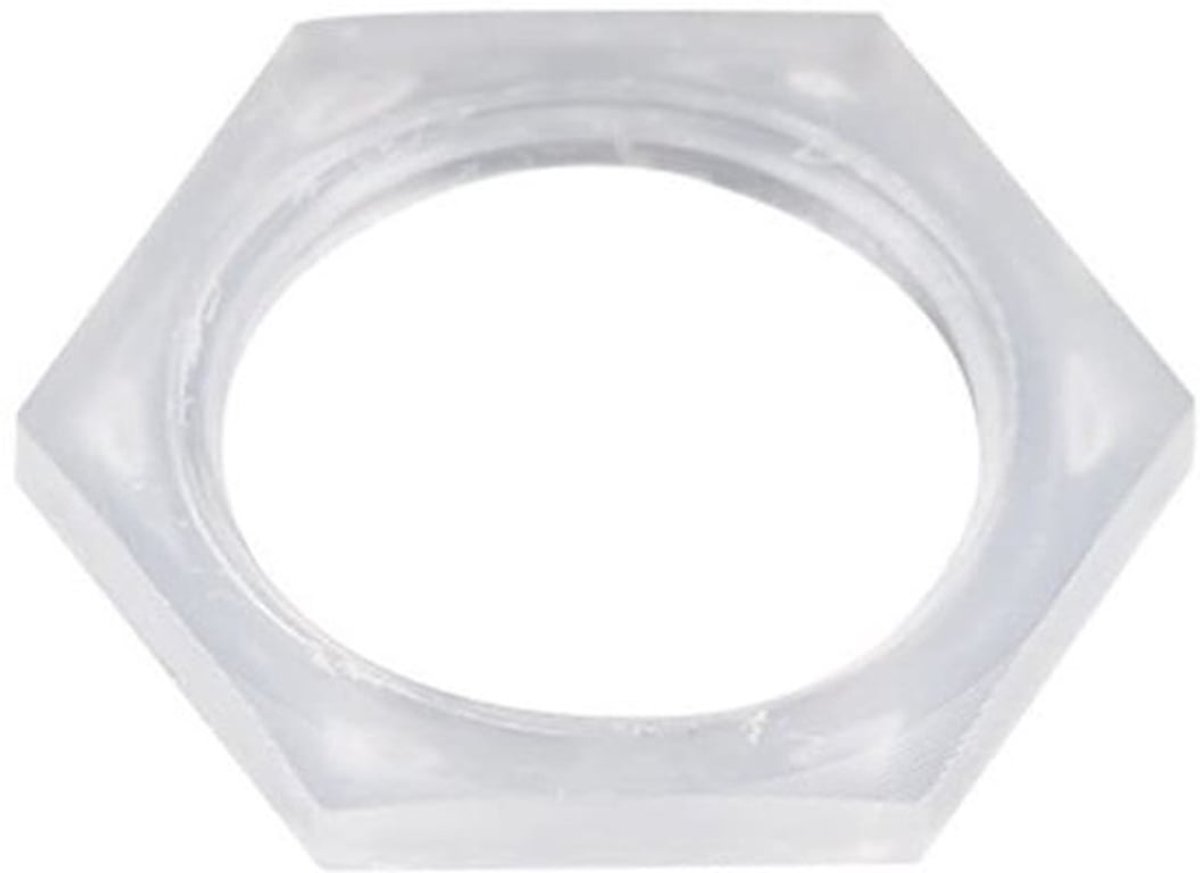 Moer M12 - Hexagon Nylon - Plastic Schroefmoeren - Duurzaam - Antiveroudering - Externe Draadverbinding - Doorschijnende Kleur - Schroefmoer