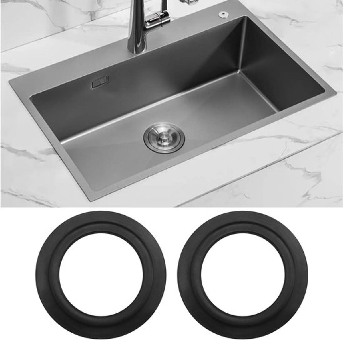 Afdichtingspakking 4-delig - Keukenkraan Afdichting - NBR Rubber - Waterdicht - Duurzaam - Buitendiameter 54 mm - Afdichtring