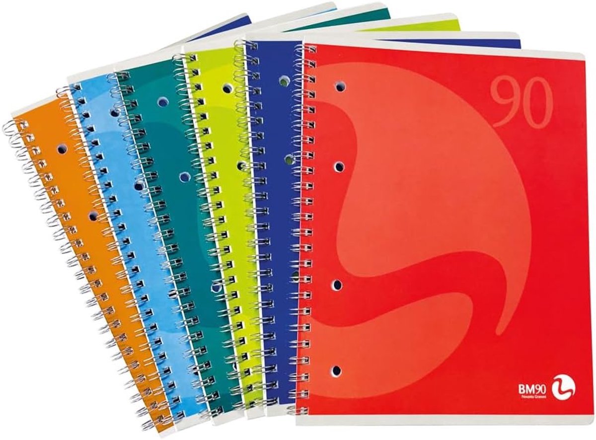 Spiraalblok A5 - 60 vellen - gelinieerd zonder rand - ideaal voor notities - ShopVlot