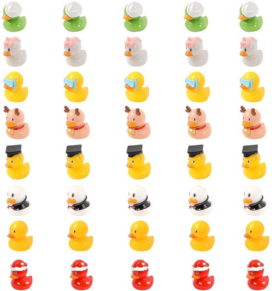 Mini-eenden 40 stuks - Harsfiguren - Decoratie voor aquaria - Tuinpotplanten - Slijtvast e