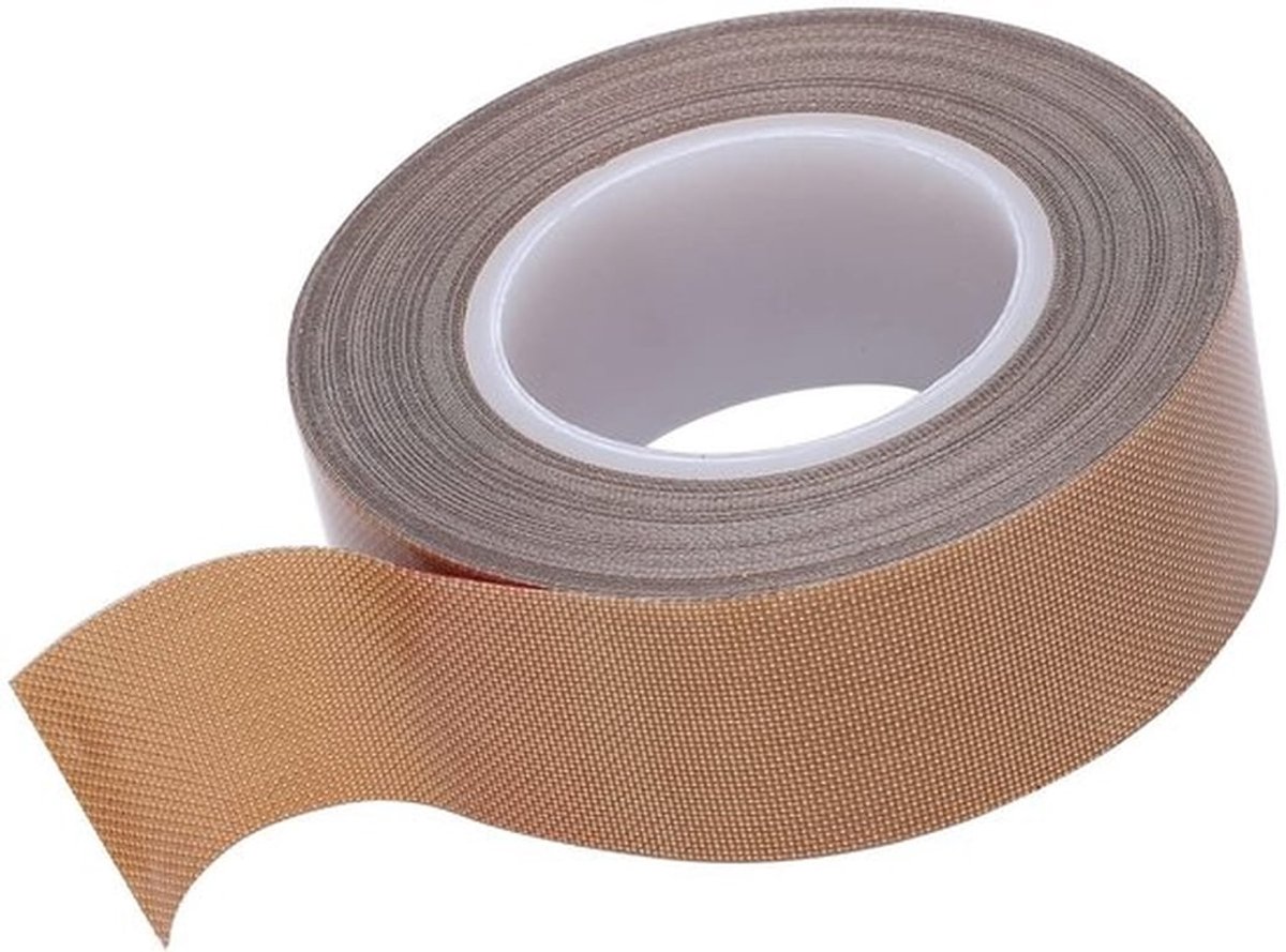 PTFE -lijmtape, Teflon -tape met Hoge Temperatuur, PTFE -tape Rol Hoge Temperatuur Lijmafdichting Isolerend Thermisch (Dikte 0,25*breedte 50 mm*lengte 10m)