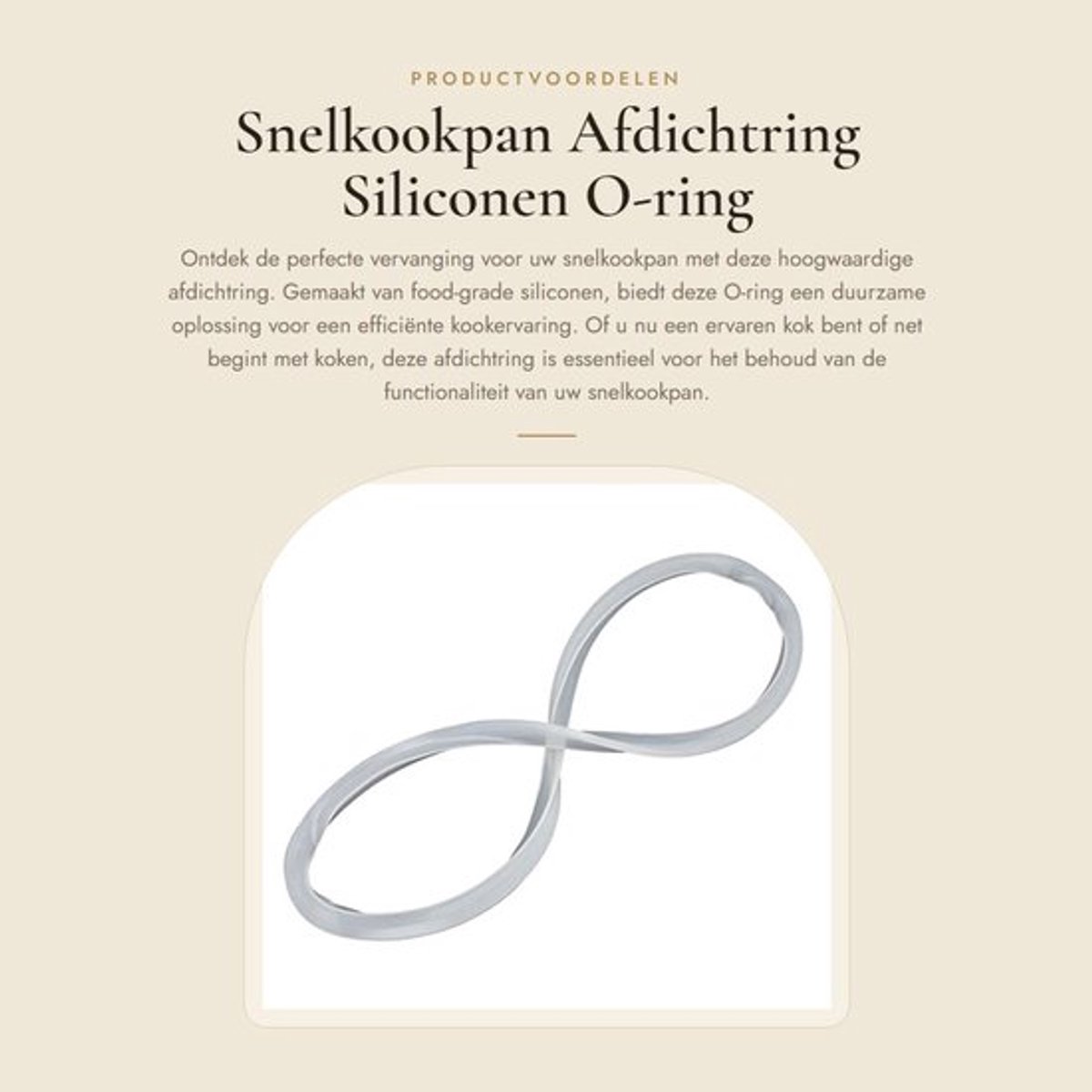 Afdichtring Vervanging - Siliconen O-ring - Geschikt voor Snelkookpan - Duurzaam en Sterk - Eenvoudig te Reinigen - Food-grade Materiaal