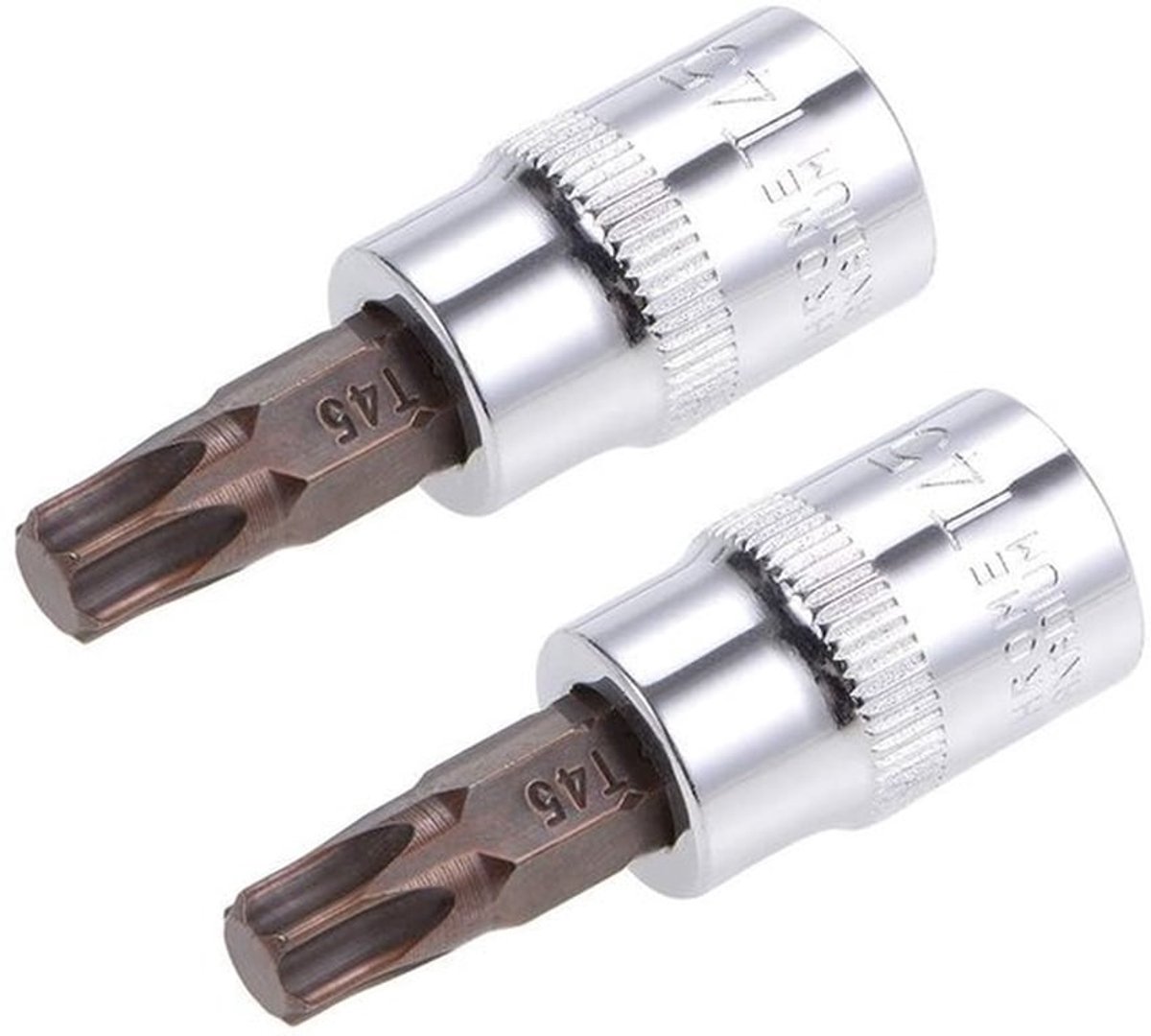Torx Bit Socket Set - Premium CR-V Staal - 3/8 inch Drive - T45 Sleutelsocket - Duurzaam en Roestbestendig - Geschikt voor Ratelsleutel e...