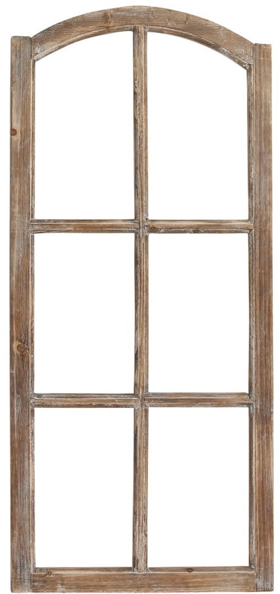 SnelShoppen - Decoratief Houten Raam Frame Licht Gebogen 50cm x 110cm Bruin - Perfect voor Woonkamer, Slaapkamer, Tuin of Feestdecoratie
