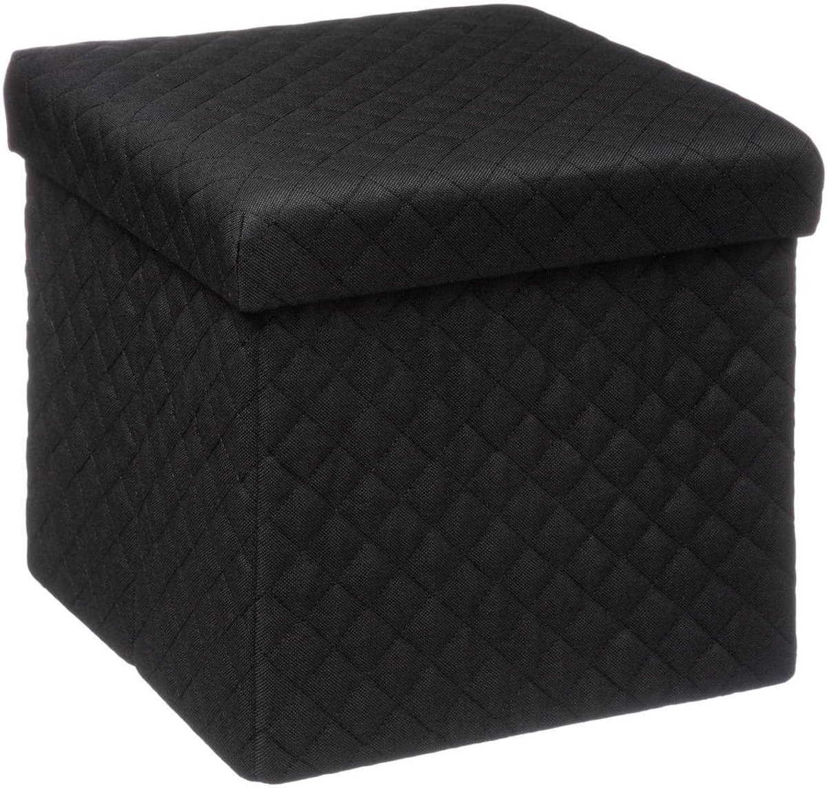 SnelShoppen - Five 2-in-1 Zitzak en Opbergdoos, Fluweel, 31 x 31 cm, Zwart, Multifunctioneel, Voor Kinderen en Volwassenen, Perfect voor Woonkamer en