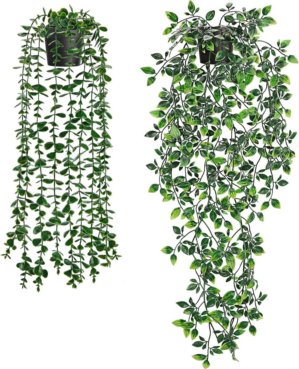 Kunstplanten voor Binnen en Buiten, Set van 2 Stuks, Perfect voor Kantoor, Woonkamer en Ba
