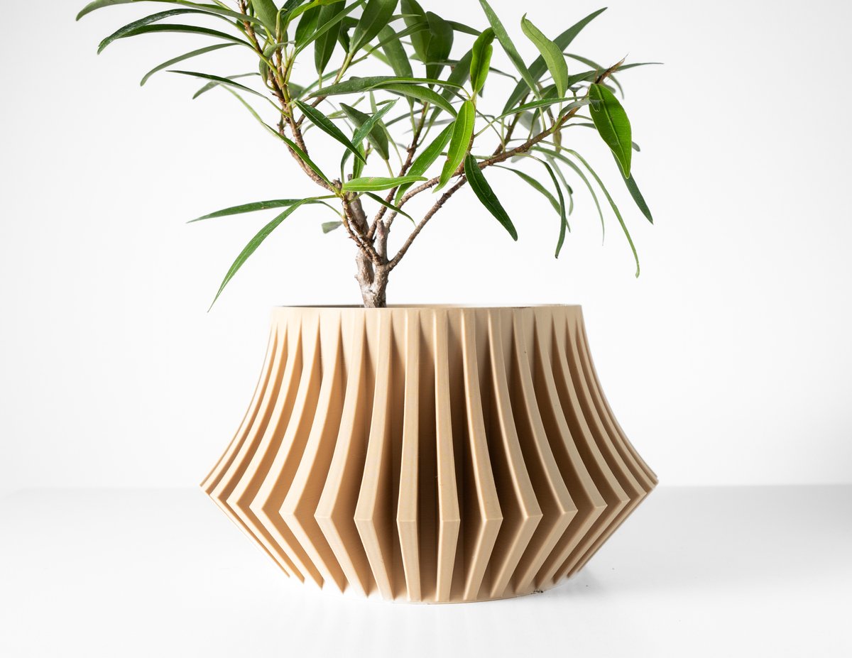 Skushy Jasen Bloempot - Moderne Designpot voor Kamerplanten - Sculpturale Plantenpot voor Woonkamer en Kantoor - Premium Woondecoratie