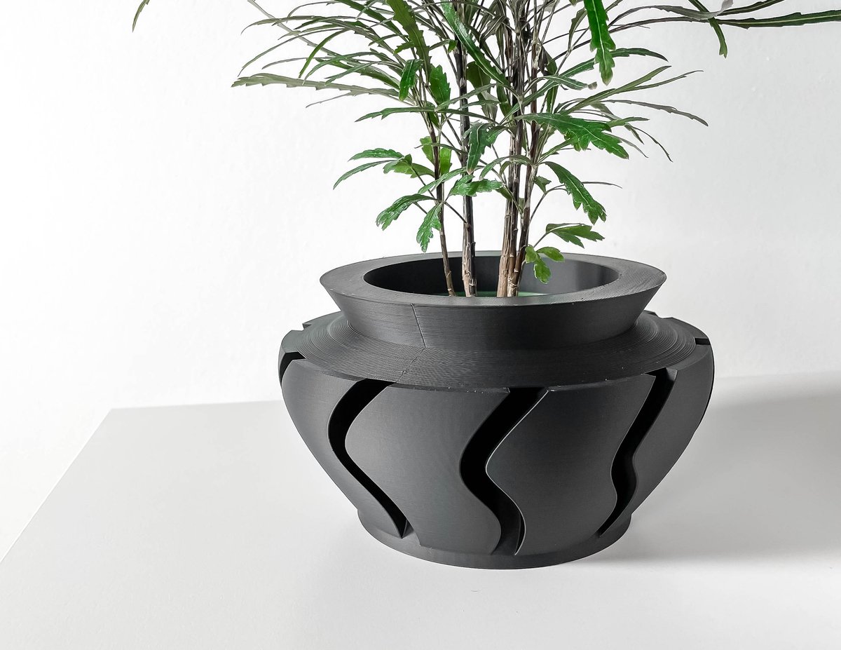 Skushy Inero Bloempot - Moderne Designpot voor Kamerplanten - Sculpturale Plantenpot voor Woonkamer en Kantoor - Premium Woondecoratie