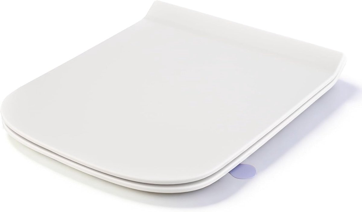 SnelShoppen - Toiletzitting Vierkant Ultra Dun met Soft Close en Snelle Bevestiging voor Eenvoudige Reiniging - Universele Maat 42.5 x 34.5 cm - Elega