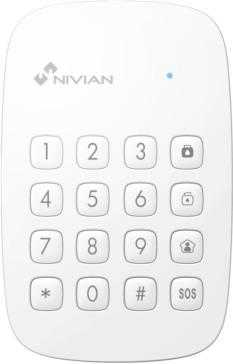 SnelShoppen - Draadloos Toetsenbord voor Alarmsystemen - RFID-Lezer - Eenvoudige Installatie zonder Kabels - Compatibel met Nivian NVS-A6WG en NVS-ALA