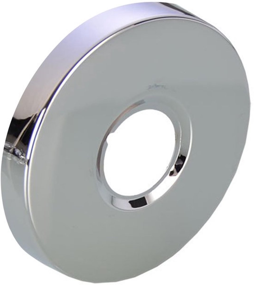Douchepijp Cover Hoge Kraag - 2 x 21mm - Roestvrij Staal - Chroom - Sanitair - Beschermlaag tegen vocht en stof - Kraancover