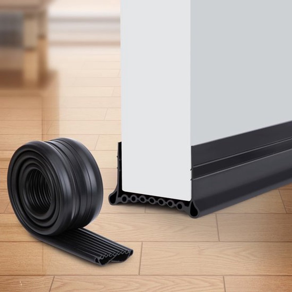 Deurrubber Zelfklevend - Tochtstrip voor Deuren - Geluiddempende Deurstrip - Isolatie - Eenvoudige Installatie - Geschikt voor Deuren 3,5-5 cm dik