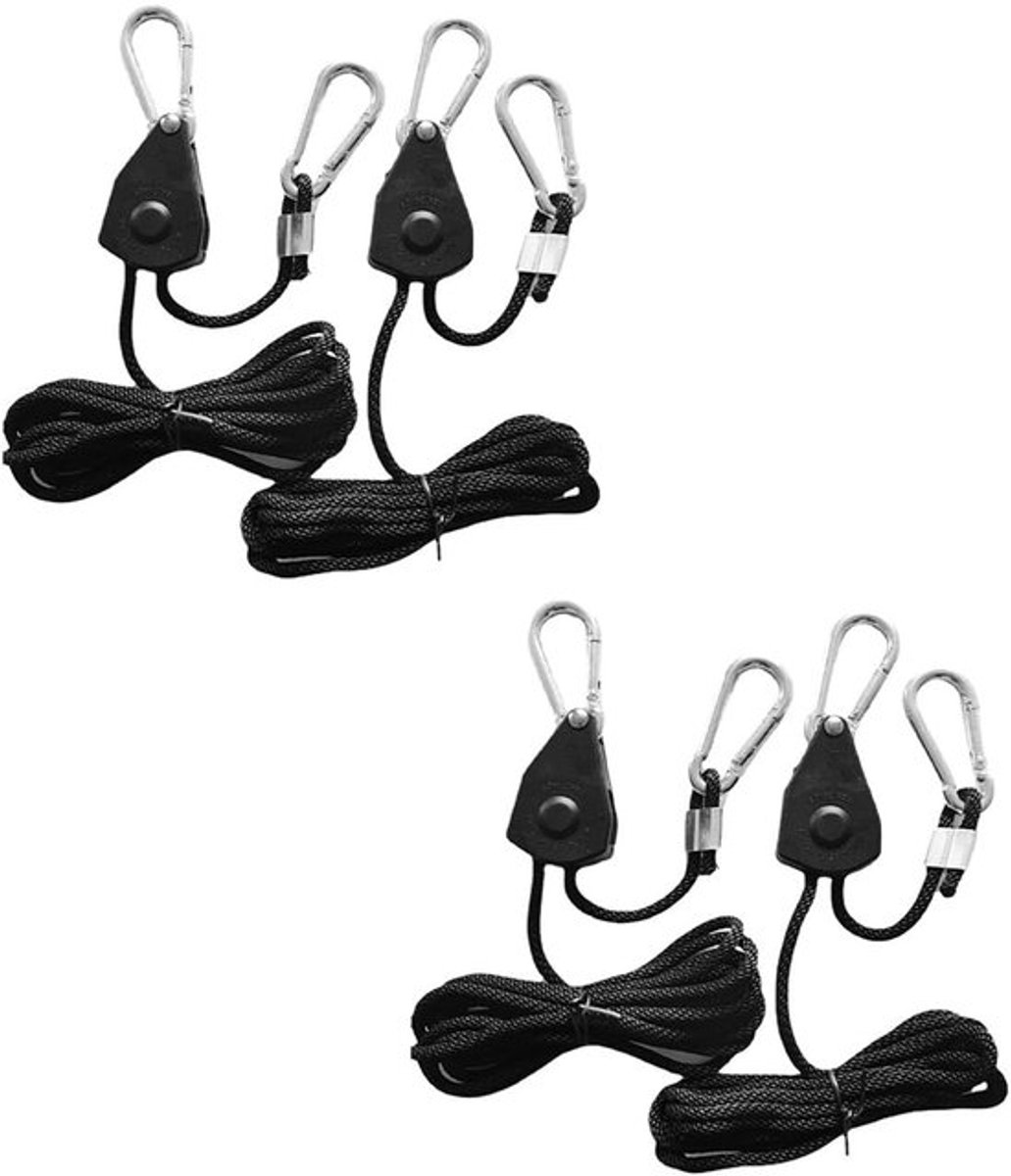 2 Stuks Heavy Duty Ratchet Hangers voor Verstelbare Touw Hangers