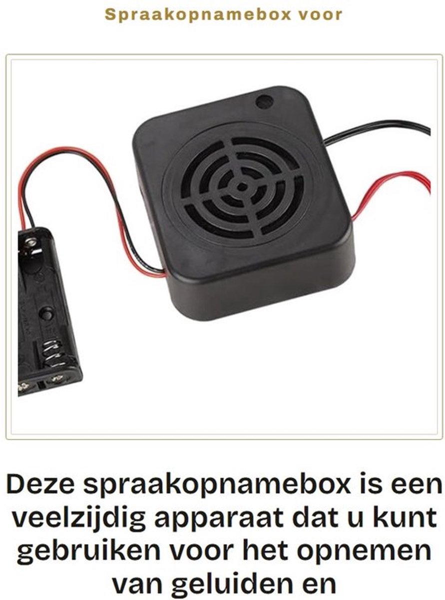 Geluidschipmodule Uitzonderlijke Geluidskwaliteit - Geluidsopname Apparaat - DIY Stem Wenskaart - Creatieve Ambachten - Speelgoed - Heldere Audio tot 3 W - Geluidsopnameapparaat