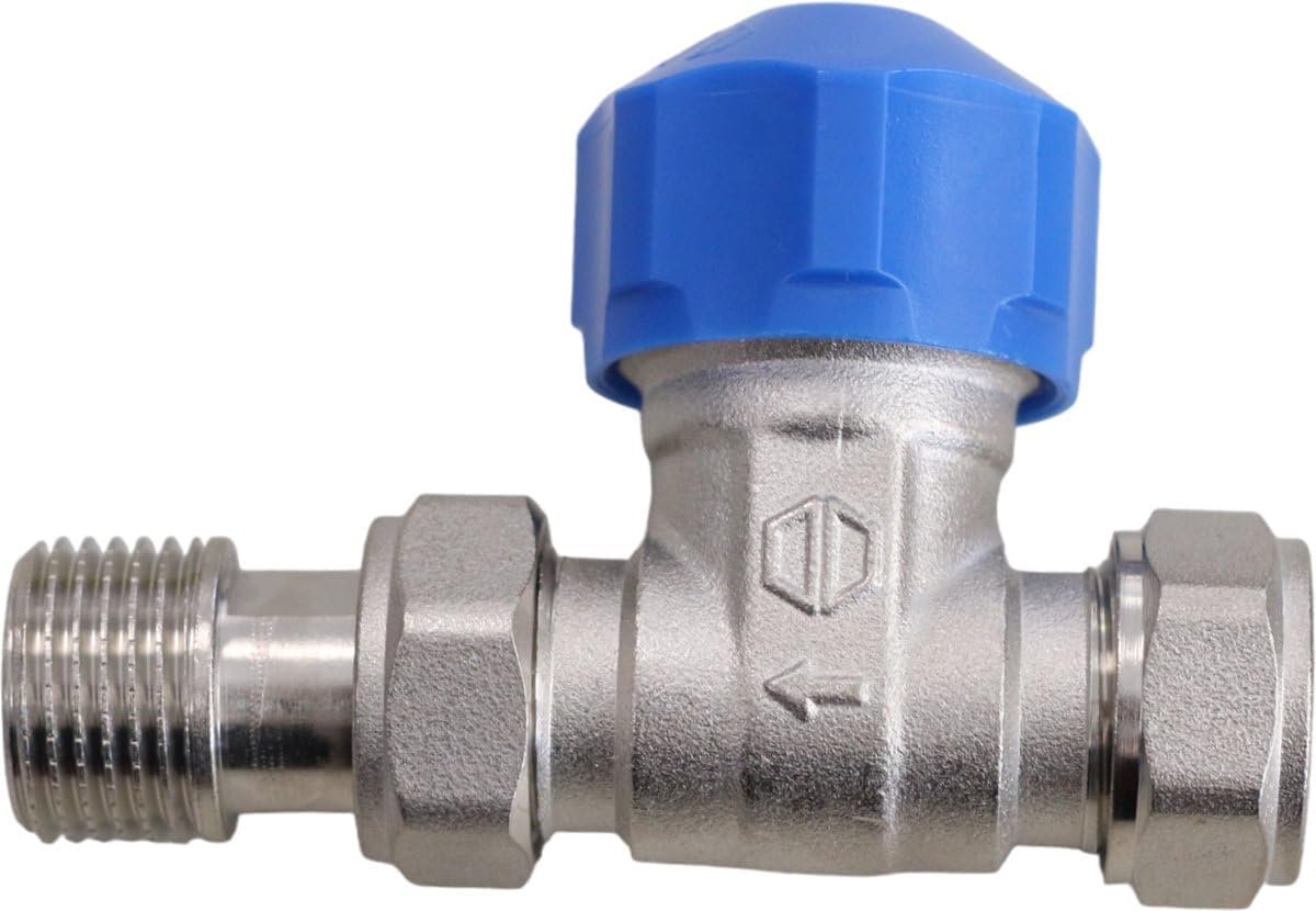 SnelShoppen - Radiator Ventiel 1/2"x15mm Recht M30x1.5 - Verstelbare Verwarmingsklep voor Efficiënte Verwarming en Energiebesparing