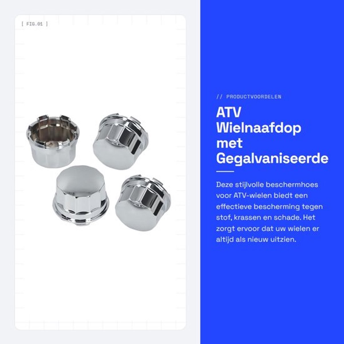 Wielnaafdop Stijlvol Ontwerp - Beschermhoes - Gegalvaniseerde Afwerking - Eenvoudige Installatie - Bescherming tegen Krassen - Geschikt voor 8-14" Velgen - Naafdop