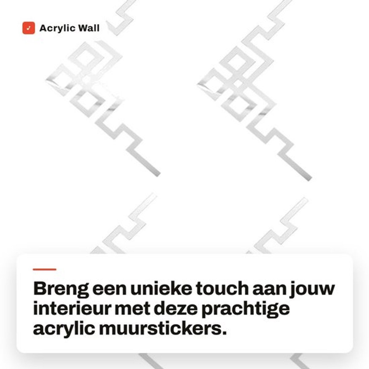 Wandstickers 4 Stuks - Hoekstickers - Acryl Stickers - Verwijderbaar - Muurdecoratie - Geschikt voor Woonkamer/Babykamer - Muurstickers